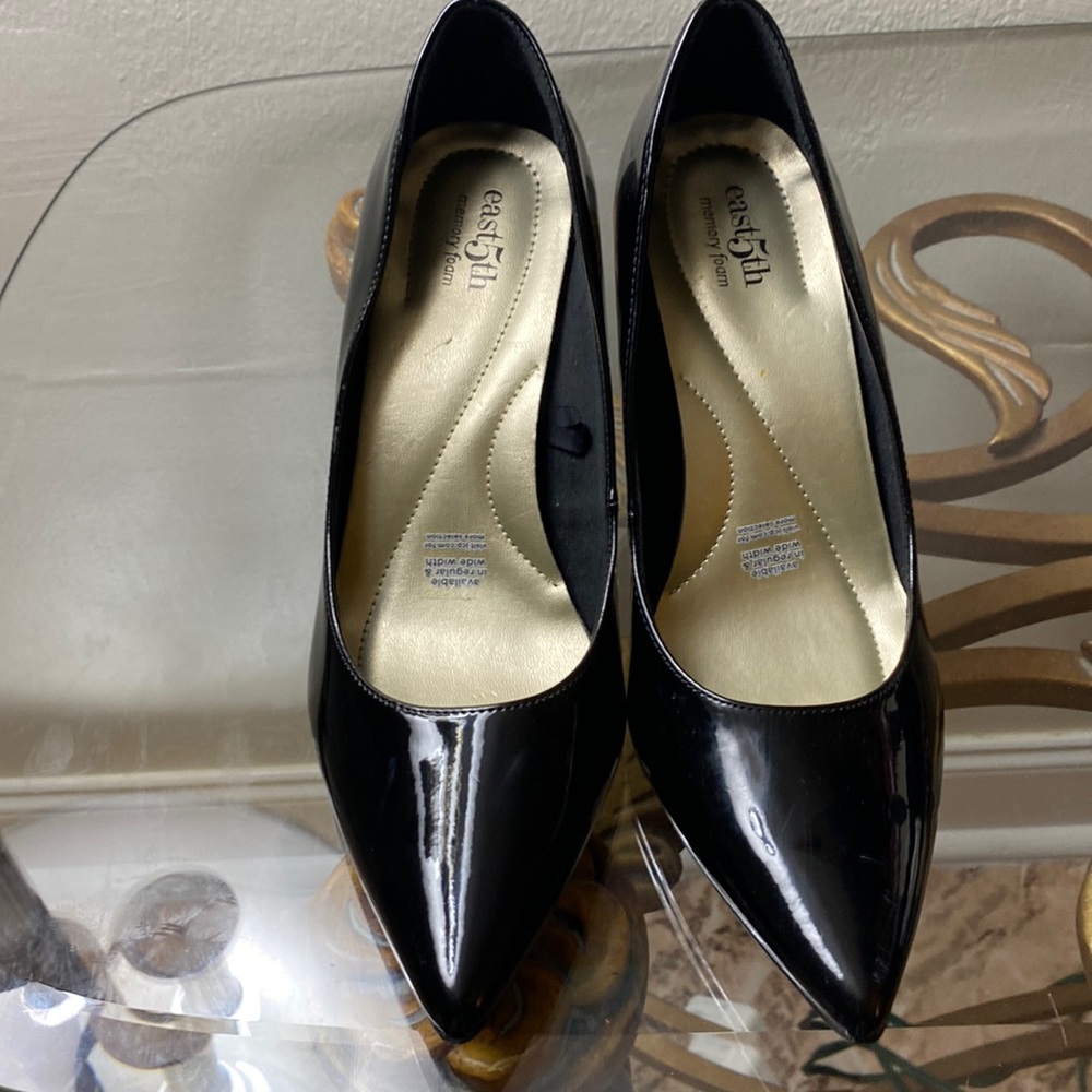 Ladies Black Patent Spike heels Shoe.